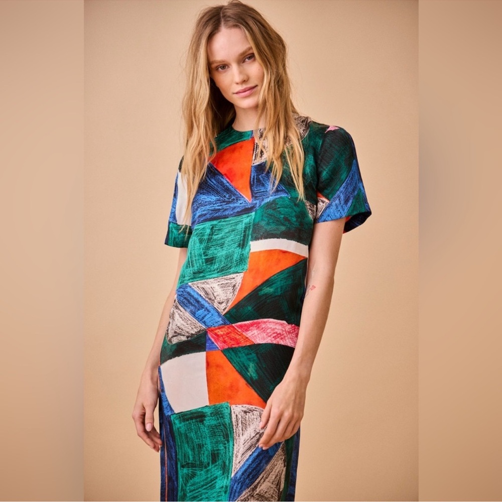 HUNTER BELL Valerie Dress in Mosaic - Picture 2 of 10